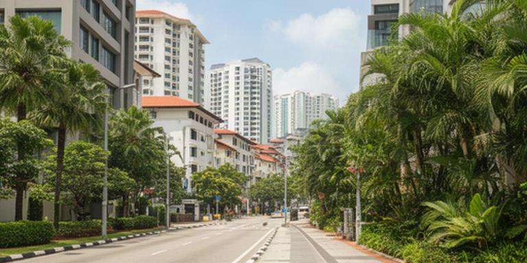 Singapore office street near Onraet Road with a clear route toward the Novena and Towner areas